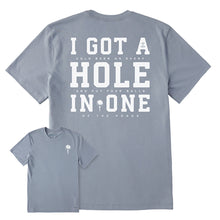 Load image into Gallery viewer, Life Is Good I Got A Hole In One Mens T-Shirt - Stone Blue/XXL
 - 2