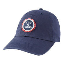 Load image into Gallery viewer, Life Is Good Tattered LIG Coin Adjustable Hat - Darkest Blue/One Size
- 1