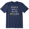 Life Is Good Dinks Well With Others Darkest Blue Mens T-Shirt