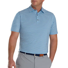 Load image into Gallery viewer, FootJoy Multi Pinstripe Mens Golf Polo - White/Navy/Blue/XL
- 1