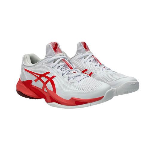 Asics Court FF 3 Novak Mens Tennis Shoes 2025 - White/Elec Red/D Medium/14.0