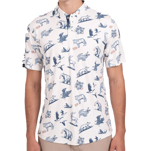 Swannies Brennan Mens Golf Polo - Vintage White/L