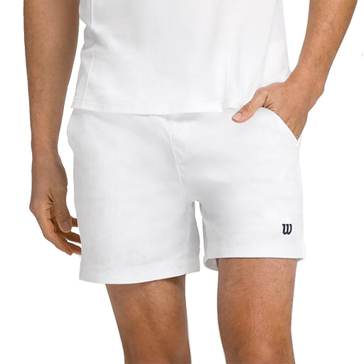 Wilson Volley 6 Inch Bright Wh Mens Tennis Shorts - Bright White/XL