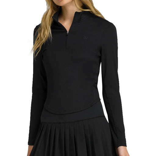 Wilson Brentwood Half-Zip Womens Tennis Pullover - Black/XL