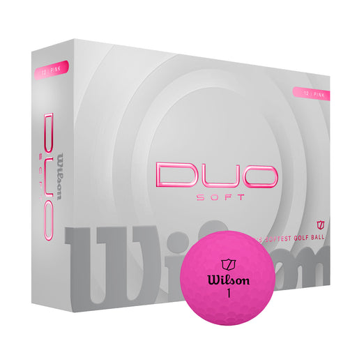 Wilson Duo Soft Golf Balls 2025 - Dozen - Pink