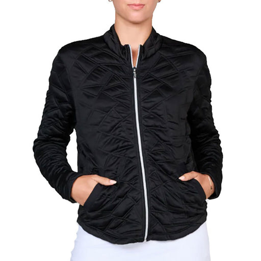 Sofibella UV Staples Quilt Womens Jacket - Black/2X