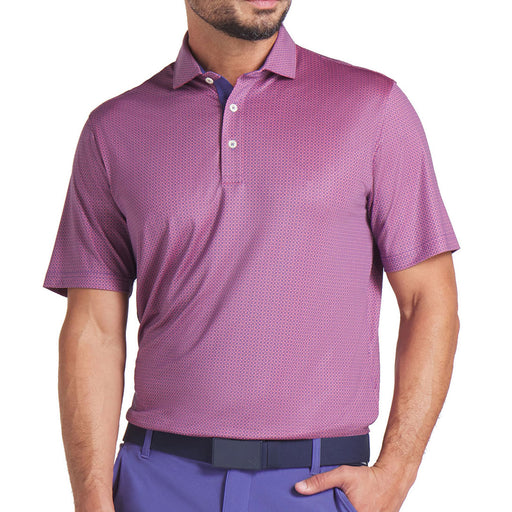 Puma Mattr Tile Mens Golf Polo - Peach Frost/Blu/XL