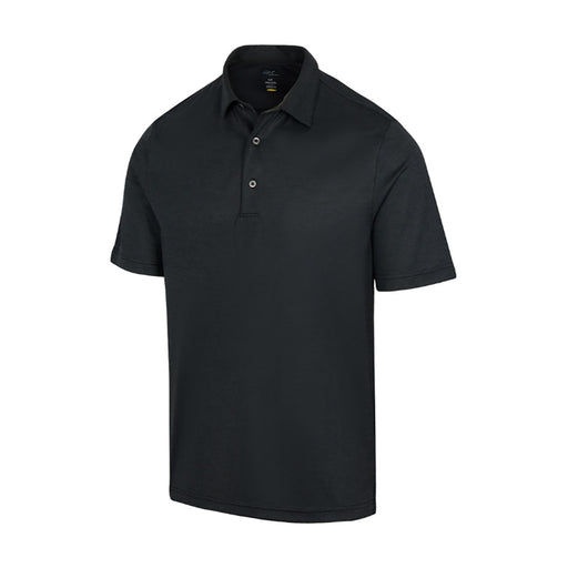 Greg Norman ML75 Recycl Microlx Mesh M Golf Polo - Black Heather/XXL