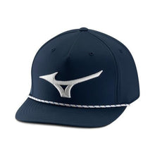 Load image into Gallery viewer, Mizuno Runbird Rope Golf Hat - Navy/Wht
 - 1