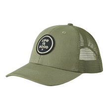 Load image into Gallery viewer, Life is Good Clean LIG Coin Unisex Trucker Cap - Moss Green/One Size
 - 3