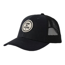Load image into Gallery viewer, Life is Good Clean LIG Coin Unisex Trucker Cap - True Black/One Size
 - 4