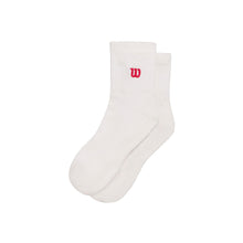 Load image into Gallery viewer, Wilson Quarter Length Tennis Socks - Br Wht/Infrared/L
 - 3