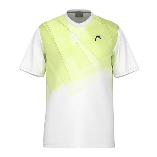 Head Topspin Mens Tennis T-Shirt - Wht/Light Lime/XL