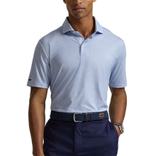 Load image into Gallery viewer, RLX Golf SS Ltwt Airflow Micro Cube Mens Golf Polo - Office Blue/L
 - 1