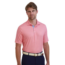 Load image into Gallery viewer, Fairway & Greene Palmetto Print Mens Golf Polo - Coral/XXL
 - 1