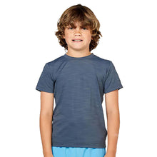 Load image into Gallery viewer, Sofibella Perfect Volley SS Boys Tennis Shirt - Charcoal Melang/M
 - 1