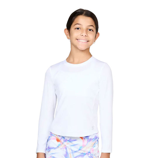 Sofibella UV Long Sleeve Girls Tennis Shirt