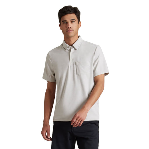 Rhone WFH Mens Golf Polo - Slt Gry/Wt Hthr/L