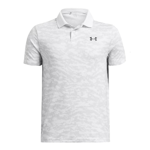 Under Armour Matchplay Printed Boys Golf Polo - Wht/Mod Gray/L