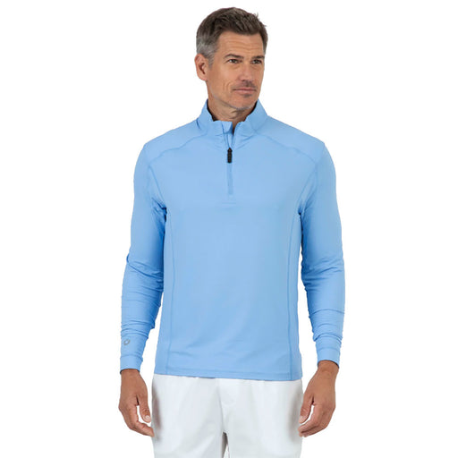 Ibkul Essential Solid Mock LS Mens Golf QZ - Peri/XL