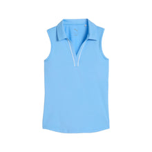 Load image into Gallery viewer, Puma Cloudspun Piped Sleeveless Girls Golf Polo - Team Light Blue/L
 - 4