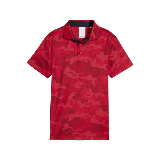 Puma X Volition Camo Boys Golf Polo - Strong Red/L