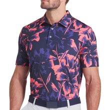 Load image into Gallery viewer, Puma Mattr Broken Flower Mens Golf Polo - Deep Nvy/Peach/XXL
 - 1