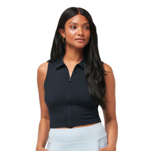 Load image into Gallery viewer, Travis Mathew Midline Womens Sleeveless Golf Polo - Black/L
 - 1