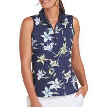 Load image into Gallery viewer, Puma Golf Mattr Lily Floral Womens SL Golf Polo - Deep Navy/L
 - 1