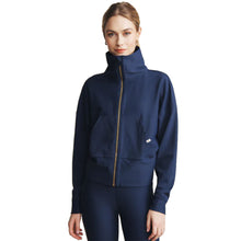 Load image into Gallery viewer, Rhone Ripple Full Zip Womens Golf Pullover - Navy Blue/M
 - 1