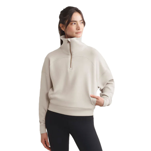 Rhone DreamGlow Half Zip Womens Golf Pullover - Sand/L