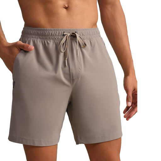 Rhone Pursuit Unlined 7 Inch Mens Tennis Shorts - Foggy Taupe/XL
