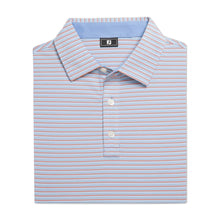 Load image into Gallery viewer, FootJoy Balance Stripe Lisle Mens Golf Polo - B Jay/Wt/Pst/Or/XL
 - 1