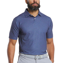 Load image into Gallery viewer, FootJoy Bounce Print Stretch Pique Mens Golf Polo - Dark Denim/XXL
 - 1