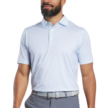 Load image into Gallery viewer, FootJoy Loop Print Lisle Mens Golf Polo - White/Skyway/XL
 - 1