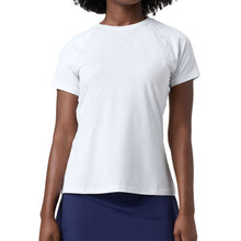 Load image into Gallery viewer, FILA Essen Short Sleeve Mesh Back Wmn Tennis Shirt - White/XL
 - 3