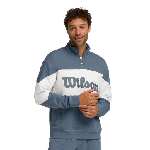 Wilson Parkside Half-Zip Mens Tennis Pullover - Slate Blue/XL