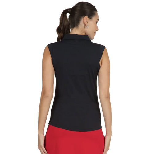 Ibkul Solid Sleeveless Womens Golf Polo - 2