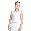 Lucky In Love Club Zip Sleeveless Golf Polo