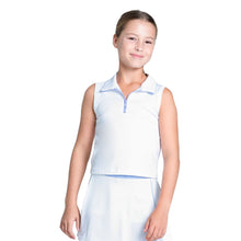 Load image into Gallery viewer, Lucky In Love Club Zip Sleeveless Golf Polo - Baby Lavender/M
 - 1