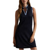 RLX Polo Golf Heavy Weight Pique Sleeveless Navy/White Womens Golf Popover Dress