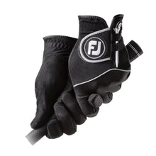 Load image into Gallery viewer, FootJoy RainGrip Pair Black Mens Golf Gloves 25 - Pair Cadet/XL
- 1