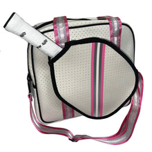 Load image into Gallery viewer, Vaught Sports Neoprene Pickleball Bag - Cream/Pink
 - 7