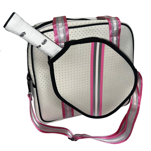 Vaught Sports Neoprene Pickleball Bag - Cream/Pink