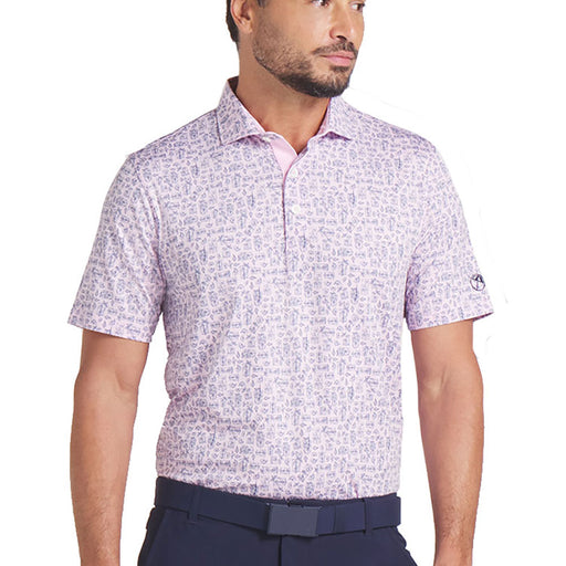 Puma X Arnold Palmer Sketch Mens Golf Polo - Pale Pink/XL