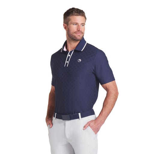 Puma X AP Tipped Jacquard Mens Golf Polo - Deep Navy/XL