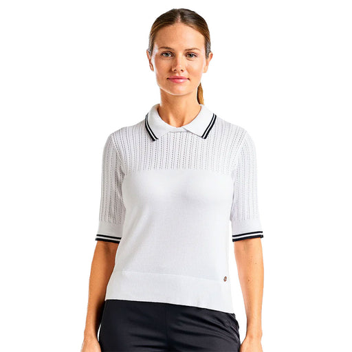 NVO Vy Light Womens Golf Sweater Polo - White/M