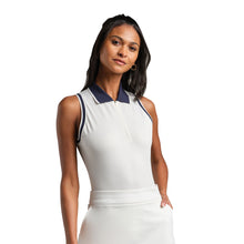 Load image into Gallery viewer, Rhone Prize Sleeveless Zip Womens Golf Polo - Snow White/L
 - 1
