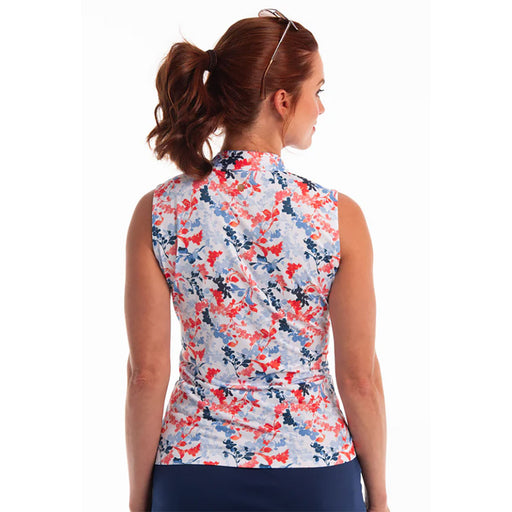 EP NY Vine Floral Print Womens SS Golf Polo