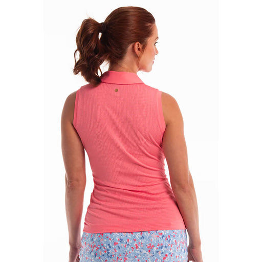 EP NY Seersucker Shawl Collar Womens SS Golf Polo